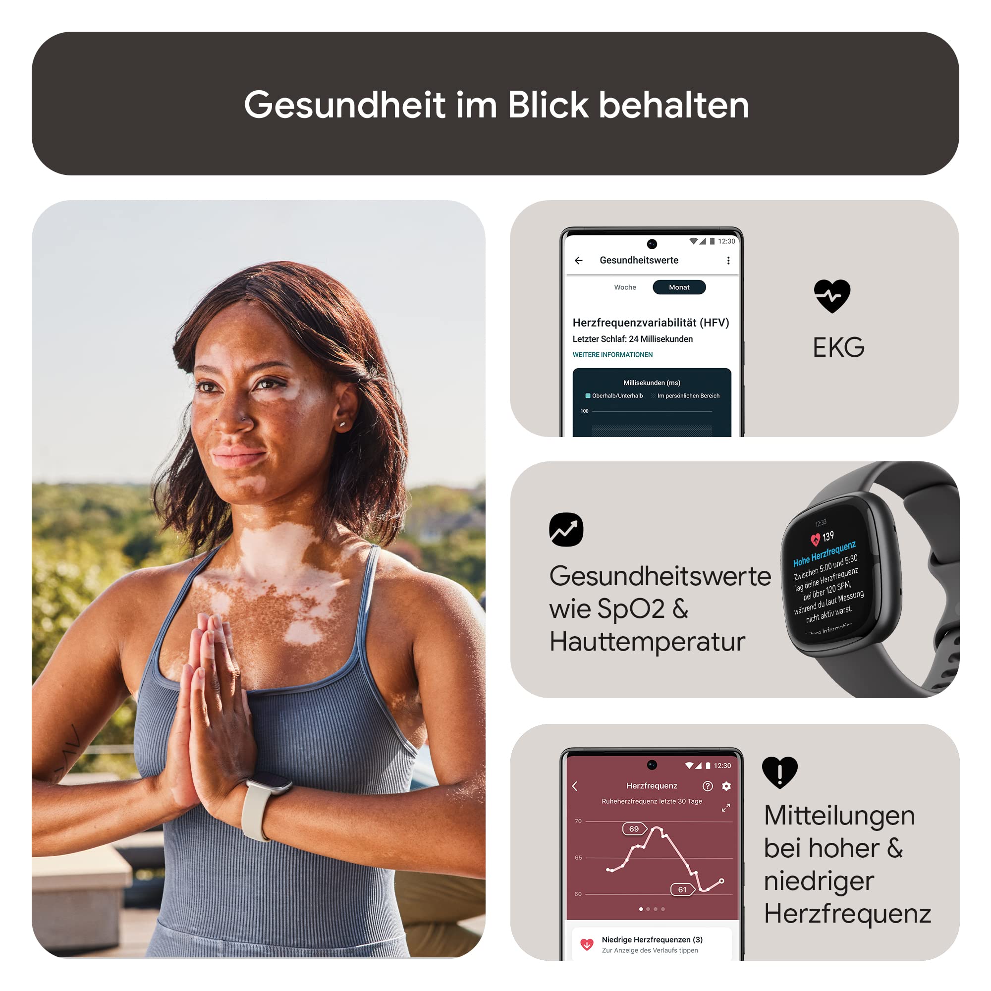 Foto 6 pulgar | Reloj Inteligente Fitbit Sense 2 Advanced Health Ecg Spo2 Gps - Grey - Venta Internacional.