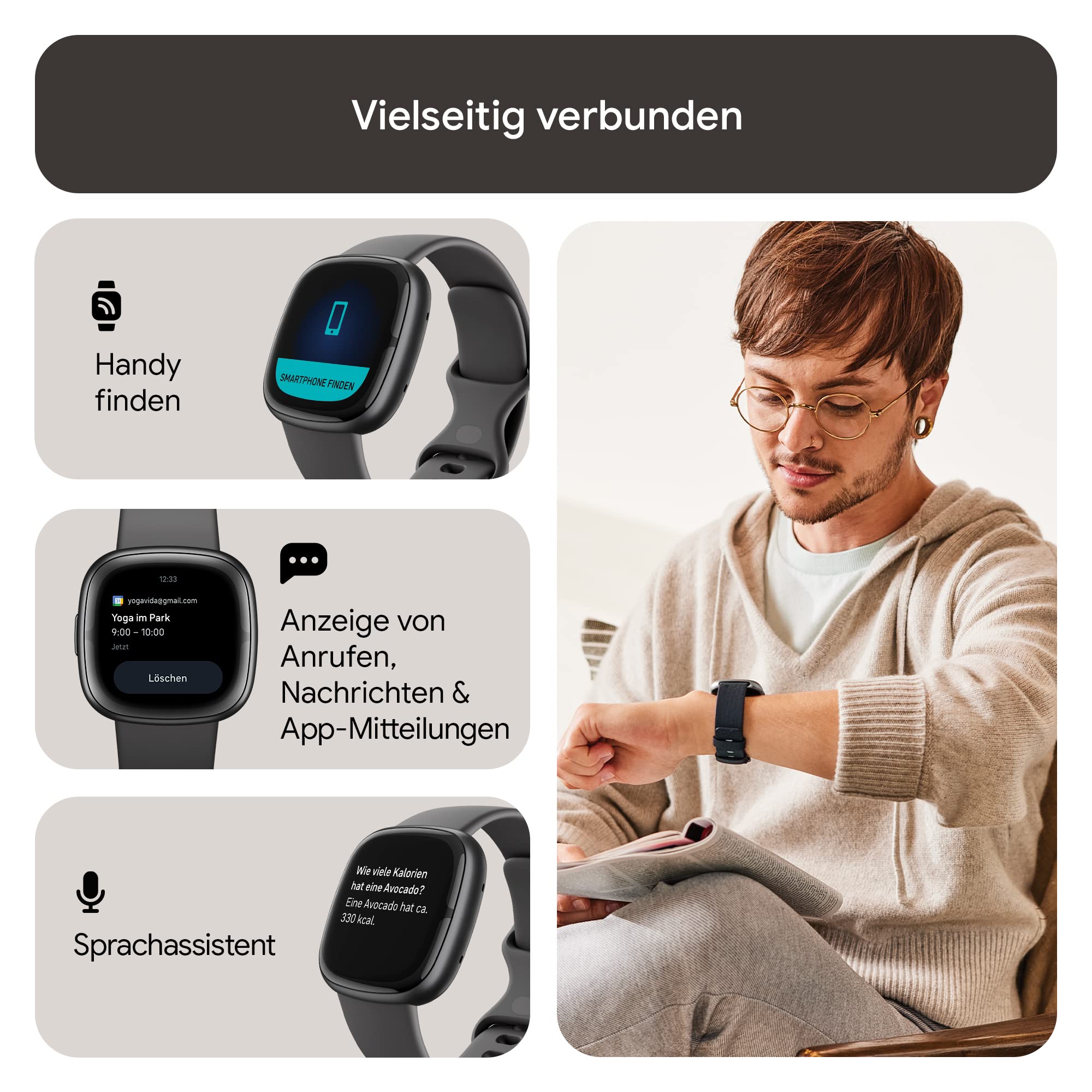 Foto 6 | Reloj Inteligente Fitbit Sense 2 Advanced Health Ecg Spo2 Gps - Grey - Venta Internacional.