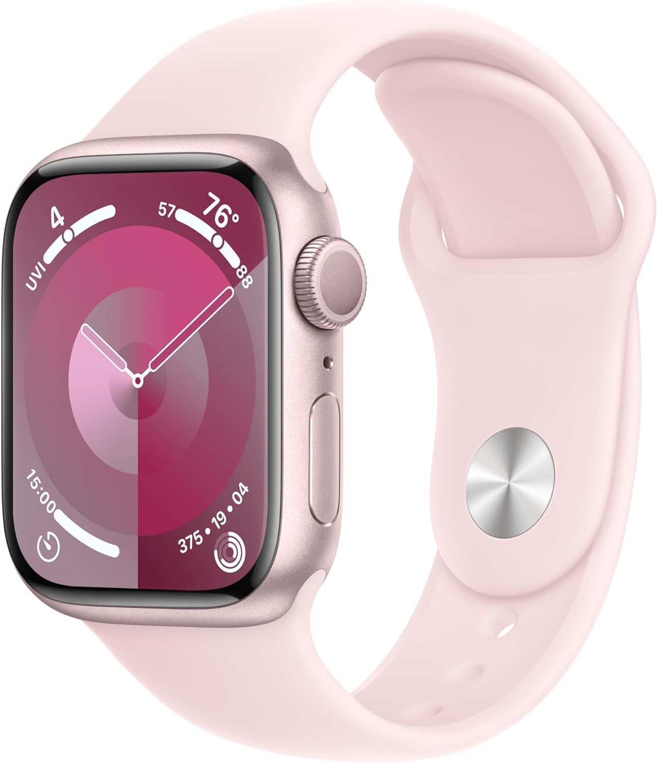 Funda De Aluminio Rosa Para Smartwatch Apple Watch Series 9 Gps De 41 Mm - Venta Internacional.