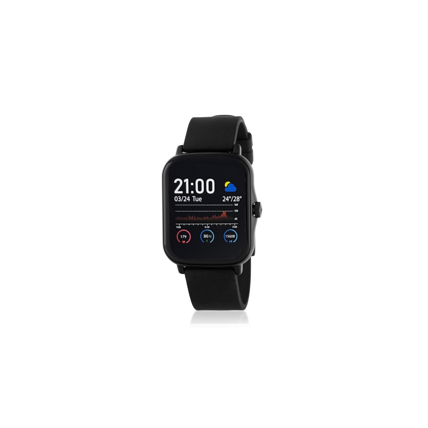 Foto 2 pulgar | Reloj Inteligente Deportivo Bluetooth 42 mm con Carga Inalámbrica Negro - Venta Internacional