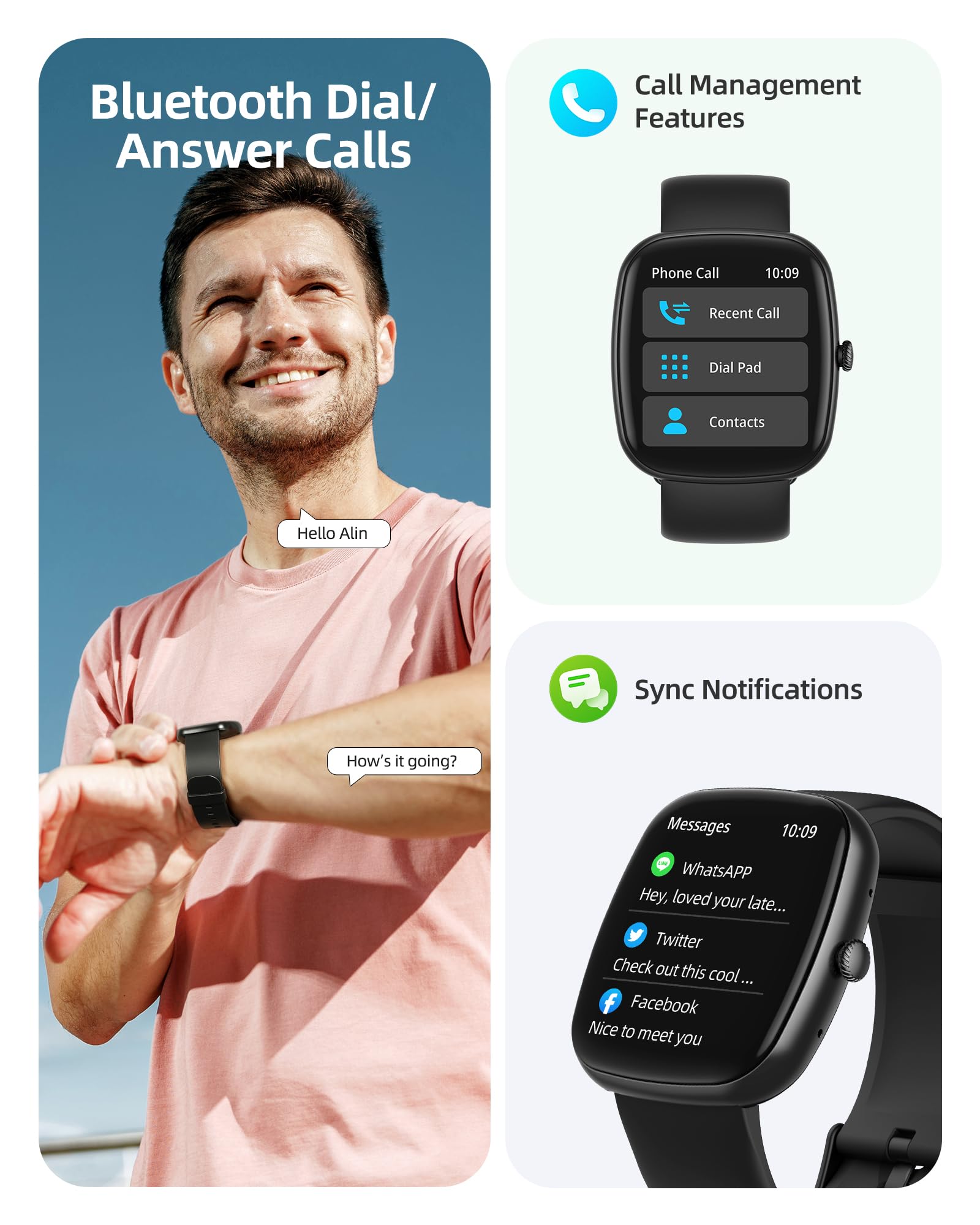 Foto 3 pulgar | Reloj Inteligente Parsonver para Ios y Android E Ip68 - Venta Internacional