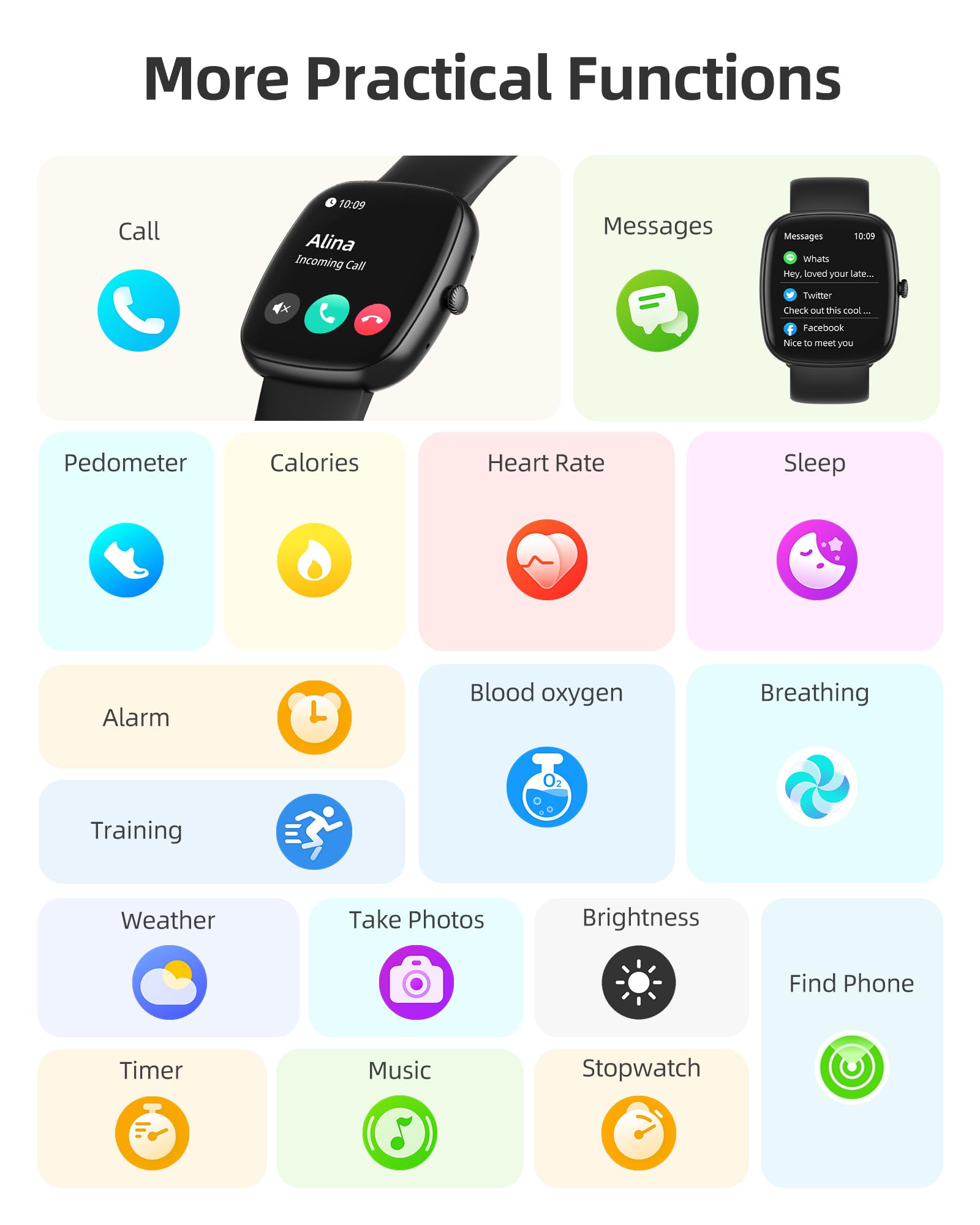 Foto 8 pulgar | Reloj Inteligente Parsonver para Ios y Android E Ip68 - Venta Internacional