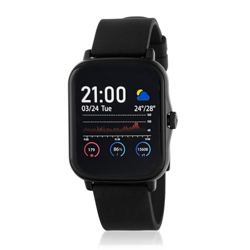 Reloj Inteligente Bluetooth Sport 42 mm Negro con Cargador Inalámbrico - Venta Internacional