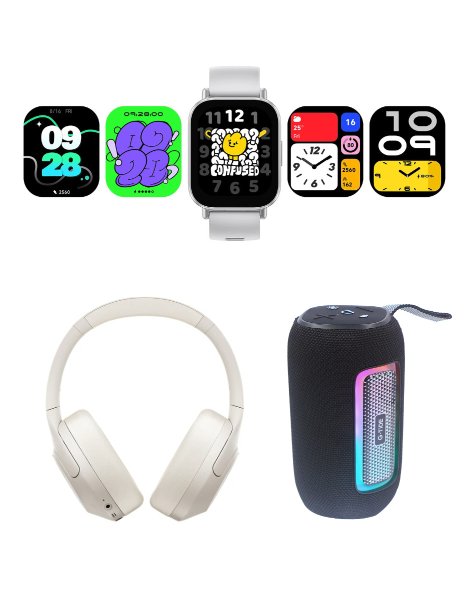 Foto 3 pulgar | Bundle Redmi Watch 5 Active Xiaomi PLATEADO Incluye G-tide Sv41 + Filwans H-zero Hi-res.