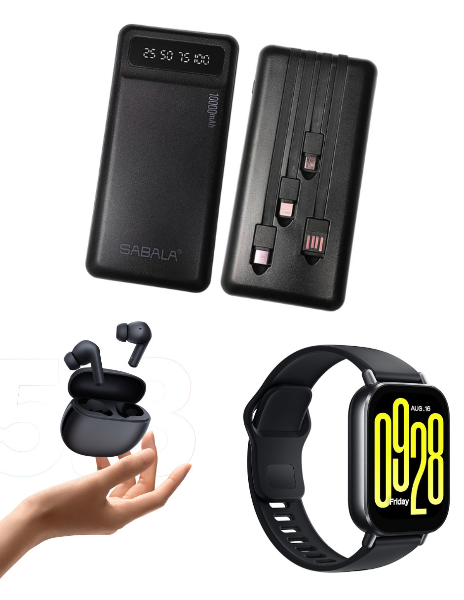 Foto 4 pulgar | Bundle Redmi Watch 5 Active Xiaomi Negro + Xiaomi Redmi Buds 4 Active  + Powerbank 10000mha Sabala