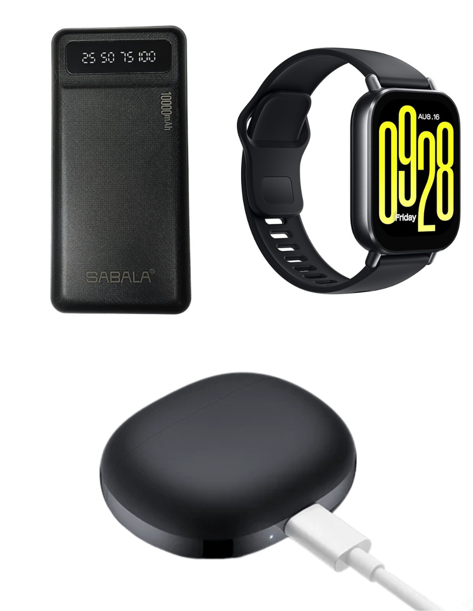 Foto 6 pulgar | Bundle Redmi Watch 5 Active Xiaomi Negro + Xiaomi Redmi Buds 4 Active  + Powerbank 10000mha Sabala