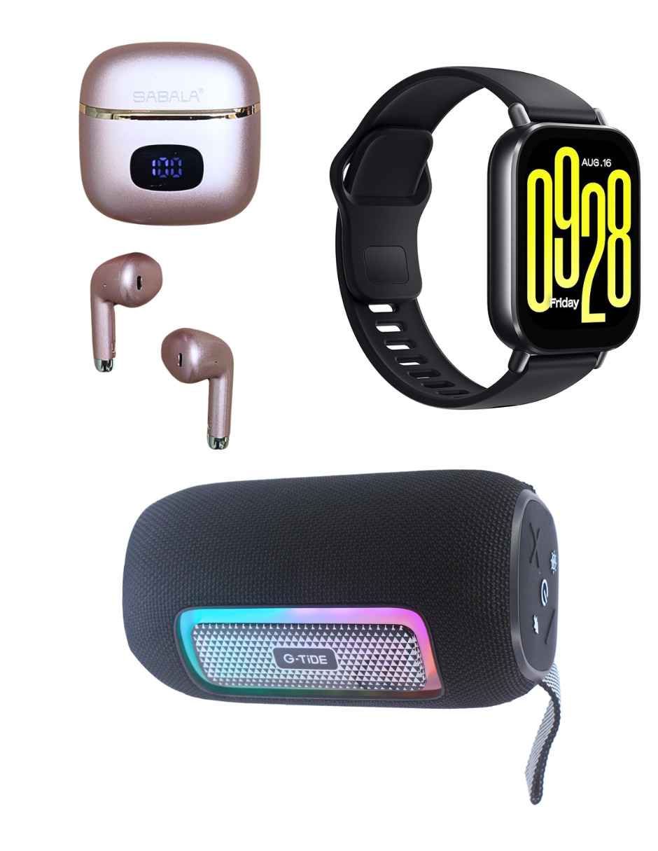 Foto 6 pulgar | Bundle Redmi Watch 5 Active Xiaomi Negro Incluye G-tide Sv41 + Sabala St-761