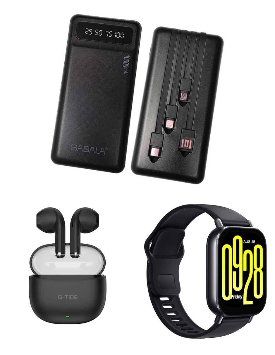 Foto 4 pulgar | Bundle Redmi Watch 5 Active Xiaomi Negro + G-tide L21 + Powerbank 10000mha Sabala