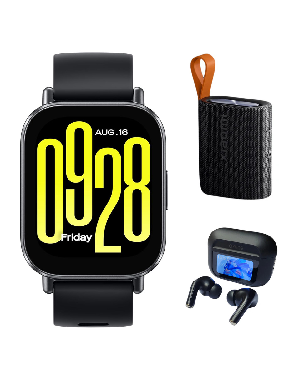 Foto 2 pulgar | Bundle Redmi Watch 5 Active Xiaomi Negro + Xiaomi Sound Pocket + G-tide Future Pod