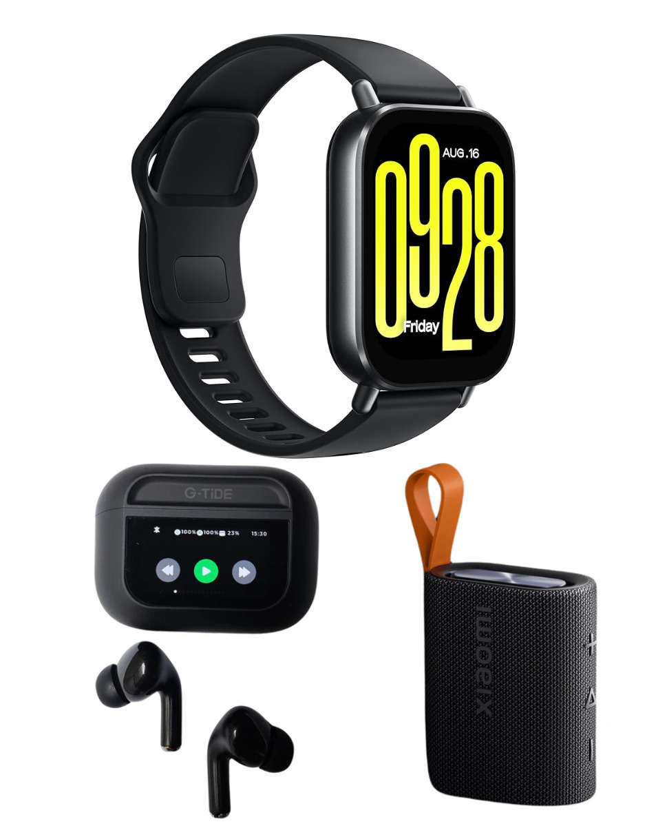 Foto 4 pulgar | Bundle Redmi Watch 5 Active Xiaomi Negro + Xiaomi Sound Pocket + G-tide Future Pod