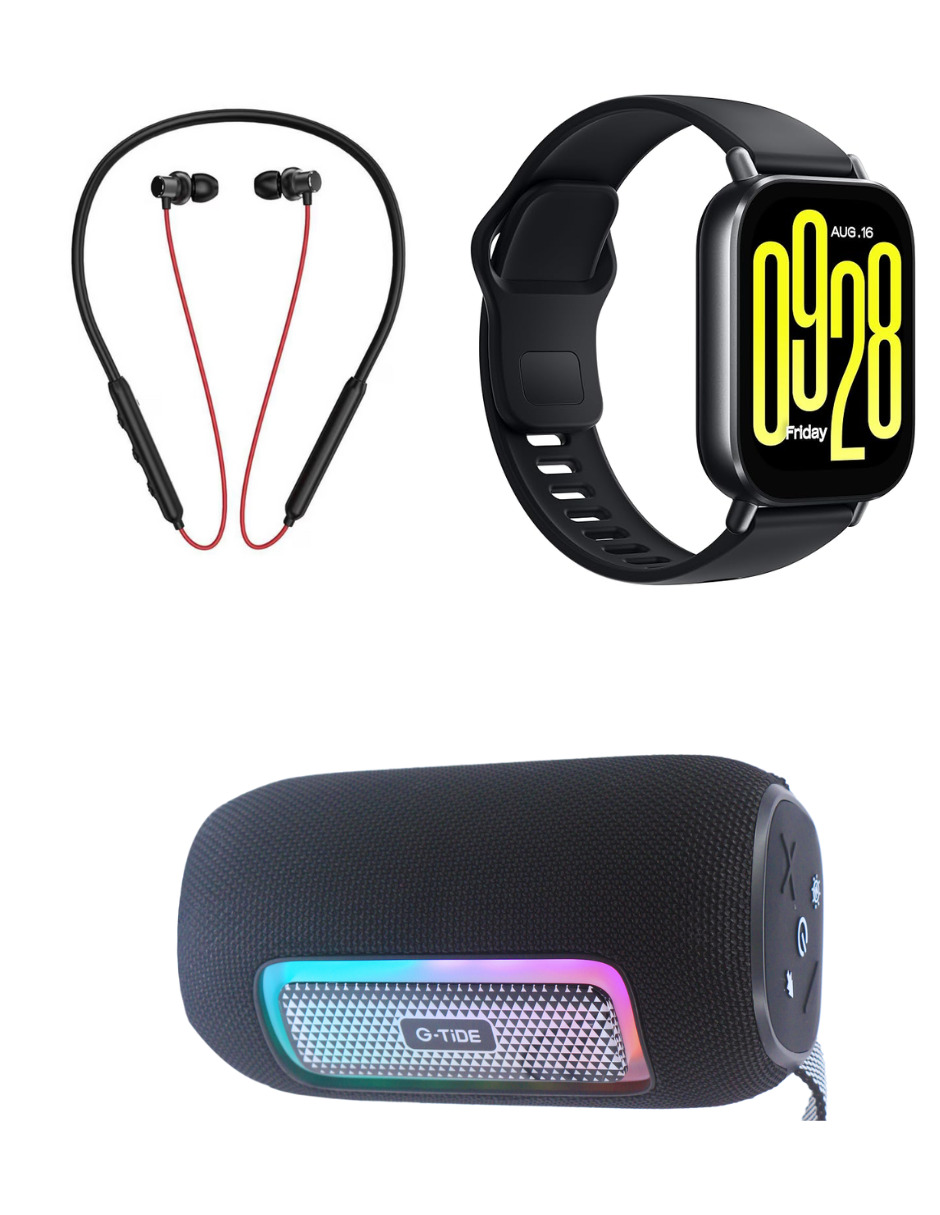 Foto 6 pulgar | Bundle Redmi Watch 5 Active Xiaomi Negro Incluye G-tide Sv41 + 1more Airfree Lace.