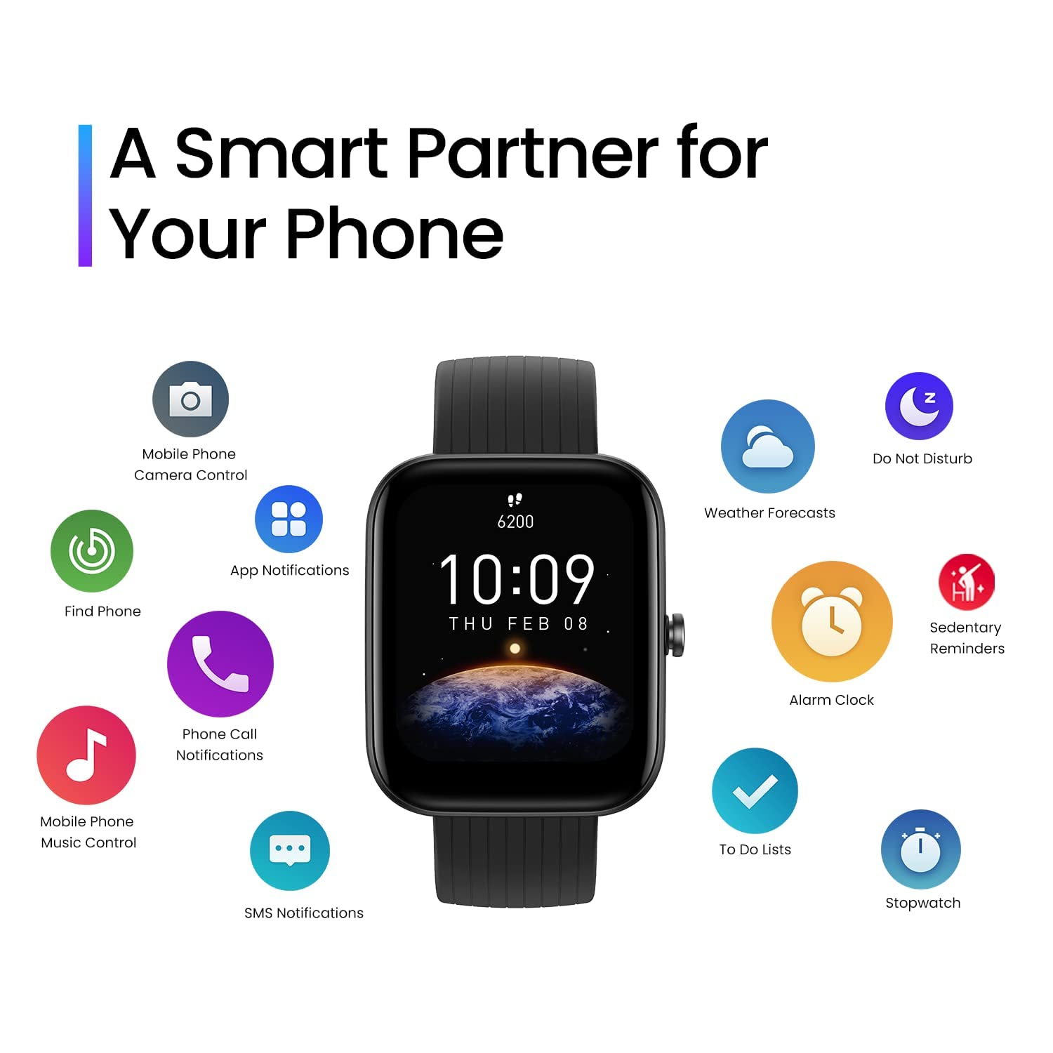 Foto 8 pulgar | Reloj Inteligente Amazfit Bip 3 Pro para Android Iphone - Crema - Venta Internacional