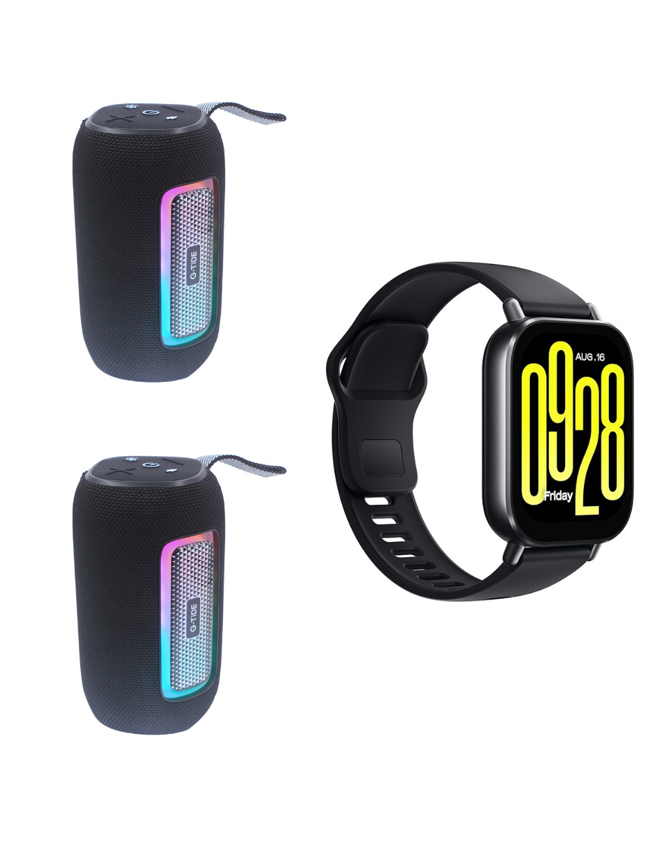 Foto 6 pulgar | Bundle Redmi Watch 5 Active Xiaomi Negro Incluye X2 G-tide Sv41