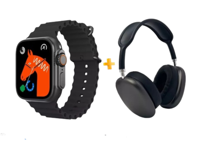 Foto 1 | Set Smartwatch Ultra 2 con 7 Correas y Audífonos Recargables Bluetooth P9