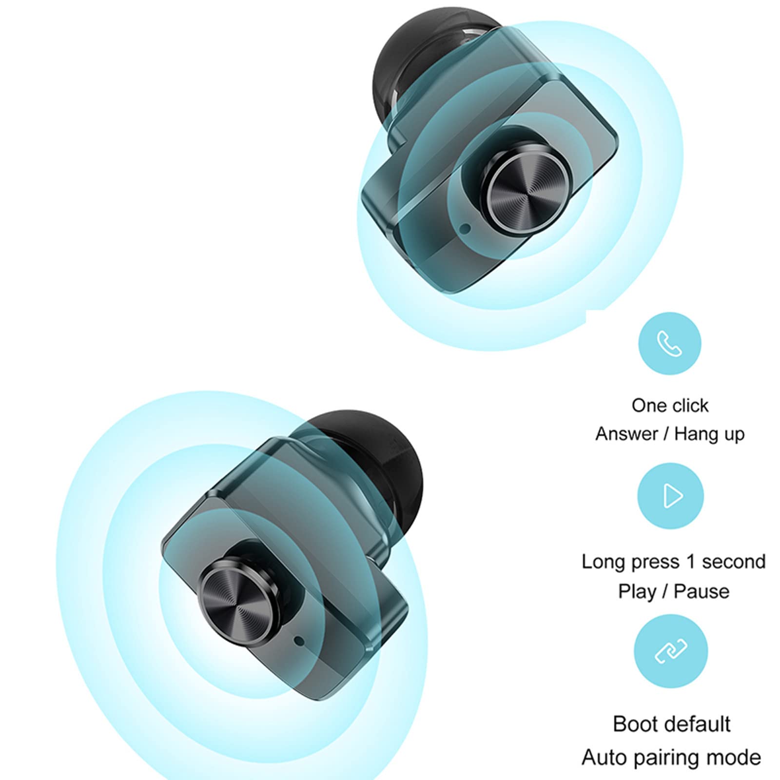 Foto 2 | Reloj Inteligente Loluka 2 en 1 con Auriculares TWS Fitness Tracker de 1,28 Pulgadas - Venta Internacional