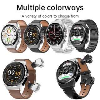 Foto 5 | Reloj Inteligente Loluka 2 en 1 con Auriculares TWS Fitness Tracker de 1,28 Pulgadas - Venta Internacional