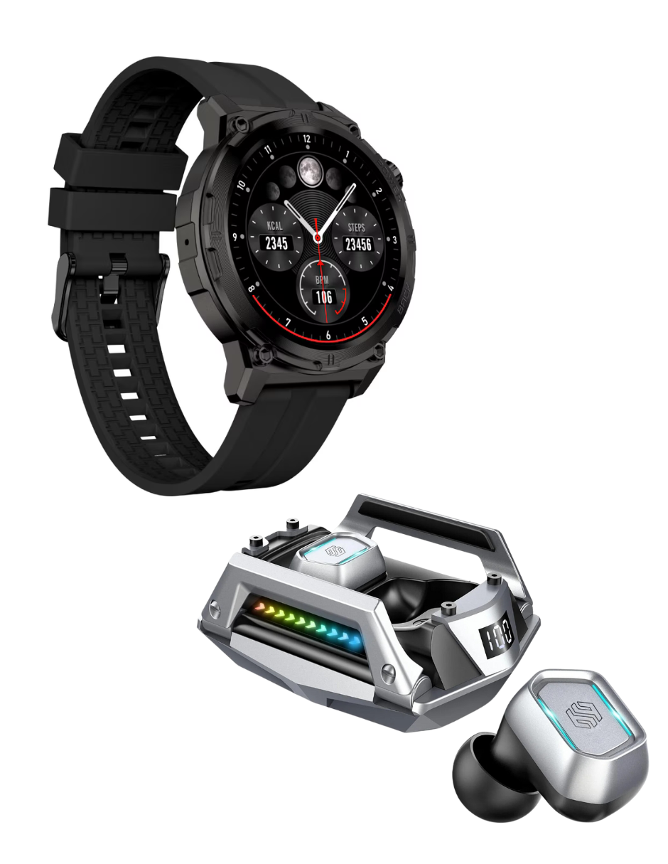 Foto 1 | Kit Smartwatch Era Army + Audífonos Dark Tanker Binden