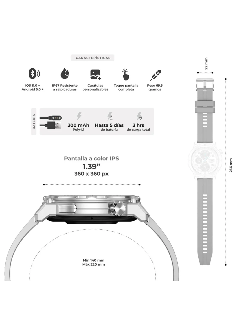 Foto 4 pulgar | Kit Smartwatch Era Army + Audífonos Dark Tanker Binden