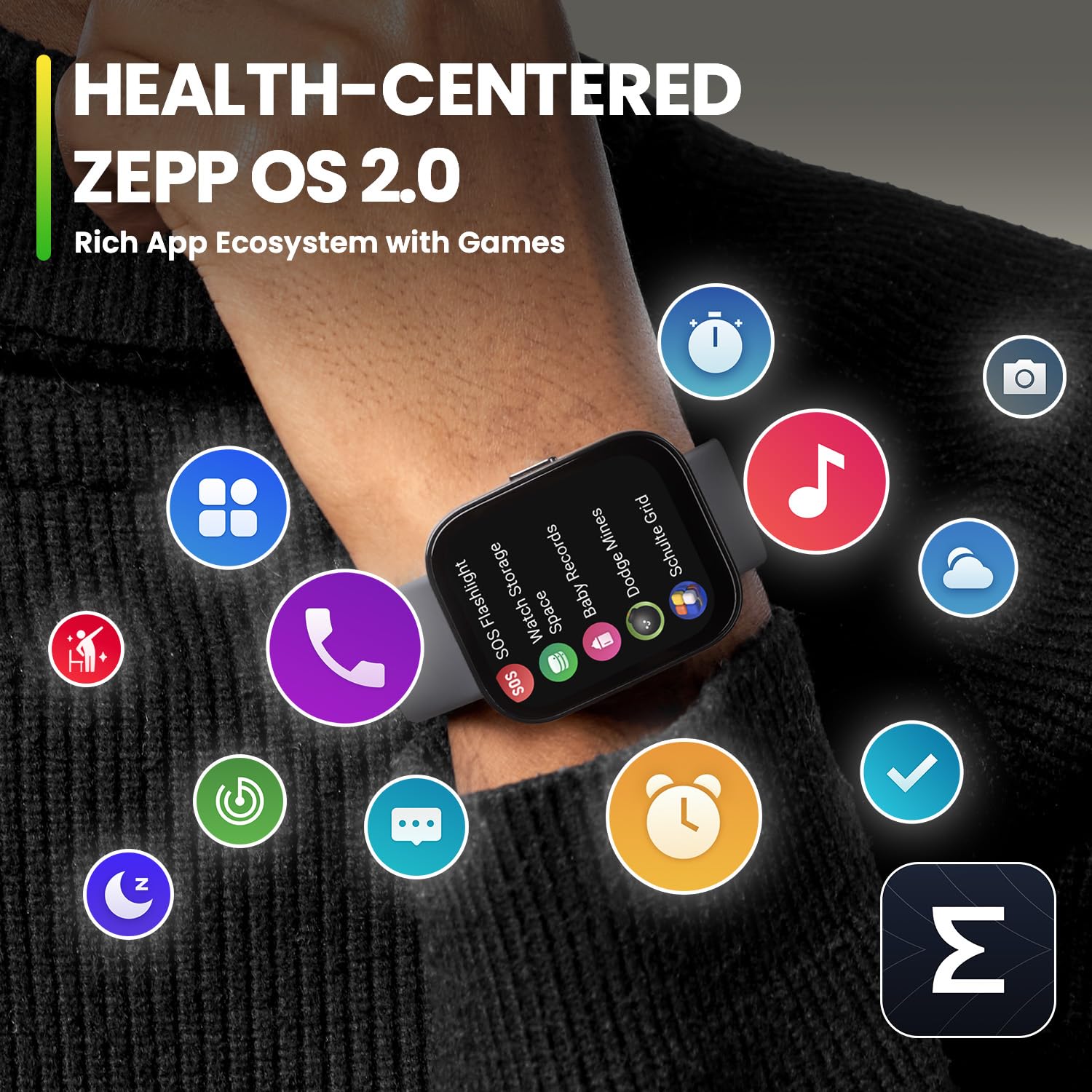 Foto 7 pulgar | Reloj Inteligente Amazfit Bip 5 con Pantalla Ultra Grande Negro - Venta Internacional