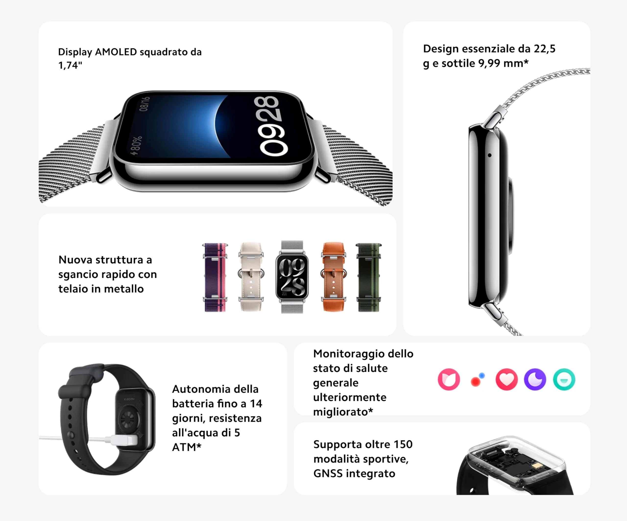Foto 3 | Monitor de Actividad Física Xiaomi Smart Band 8 Pro 1.74'' Amoled - Venta Internacional