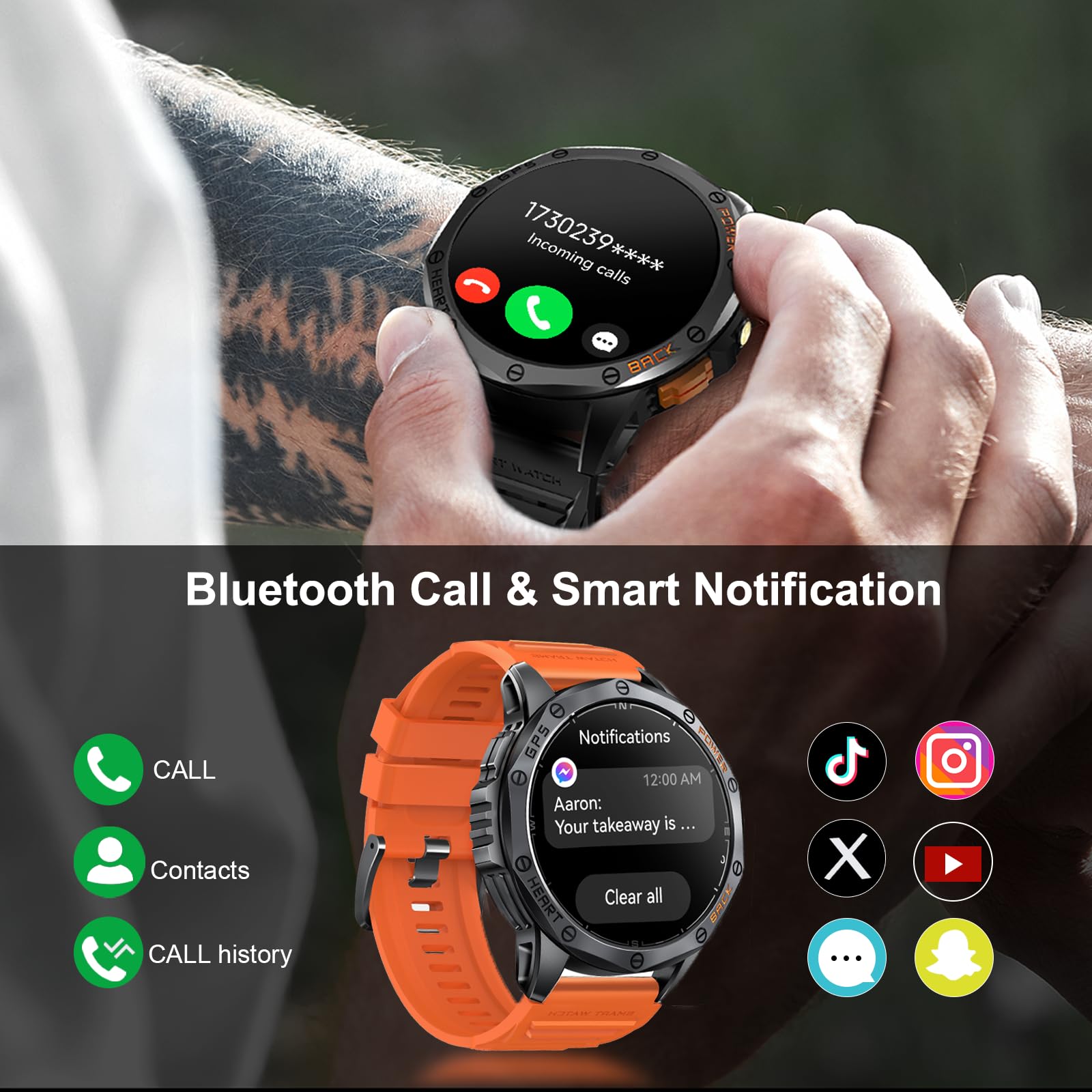 Foto 3 | Reloj Smartwatch Tiwain con Bluetooth-Venta Internacional