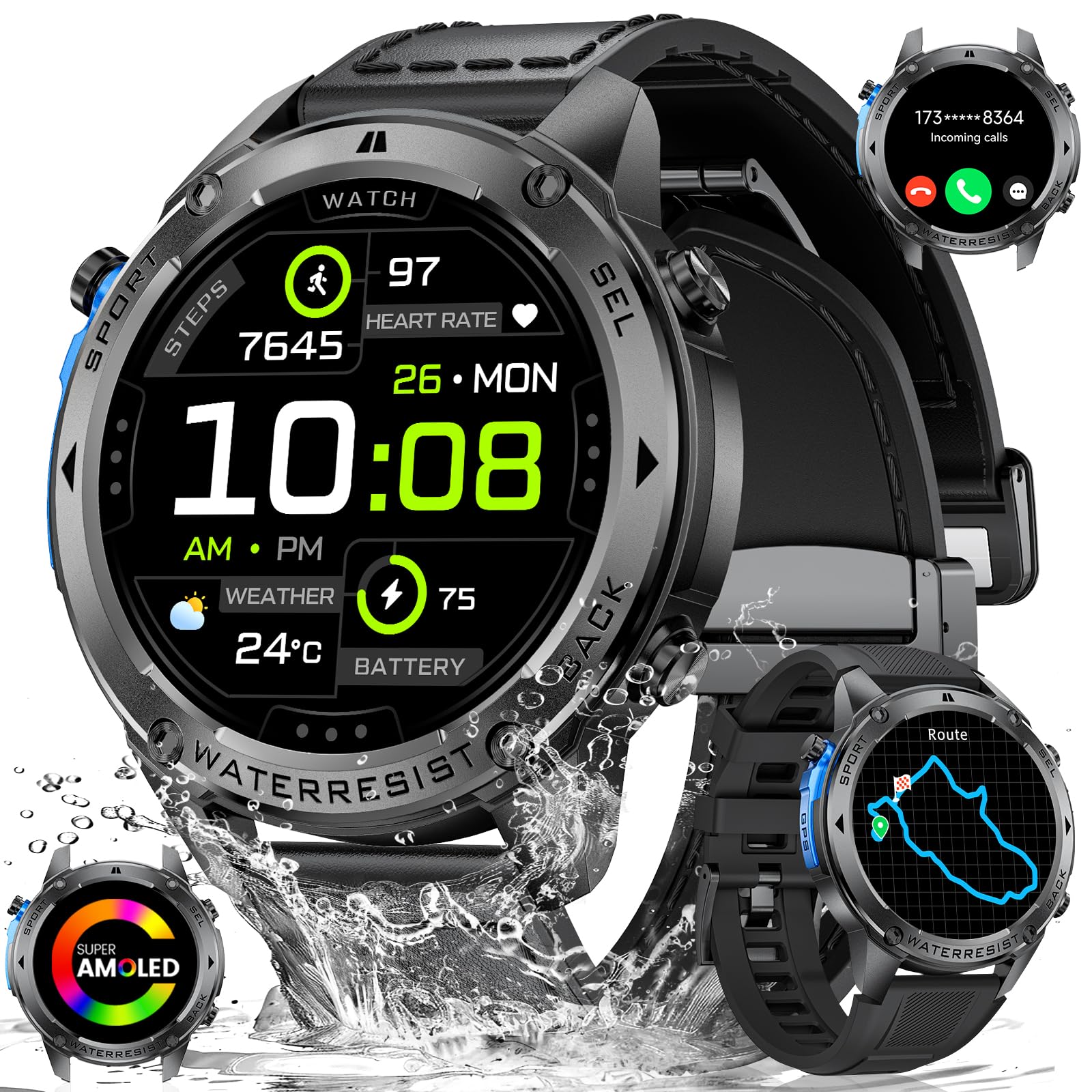 Foto 2 pulgar | Reloj Inteligente Lige Gps Militar 170 Modos - Venta Internacional