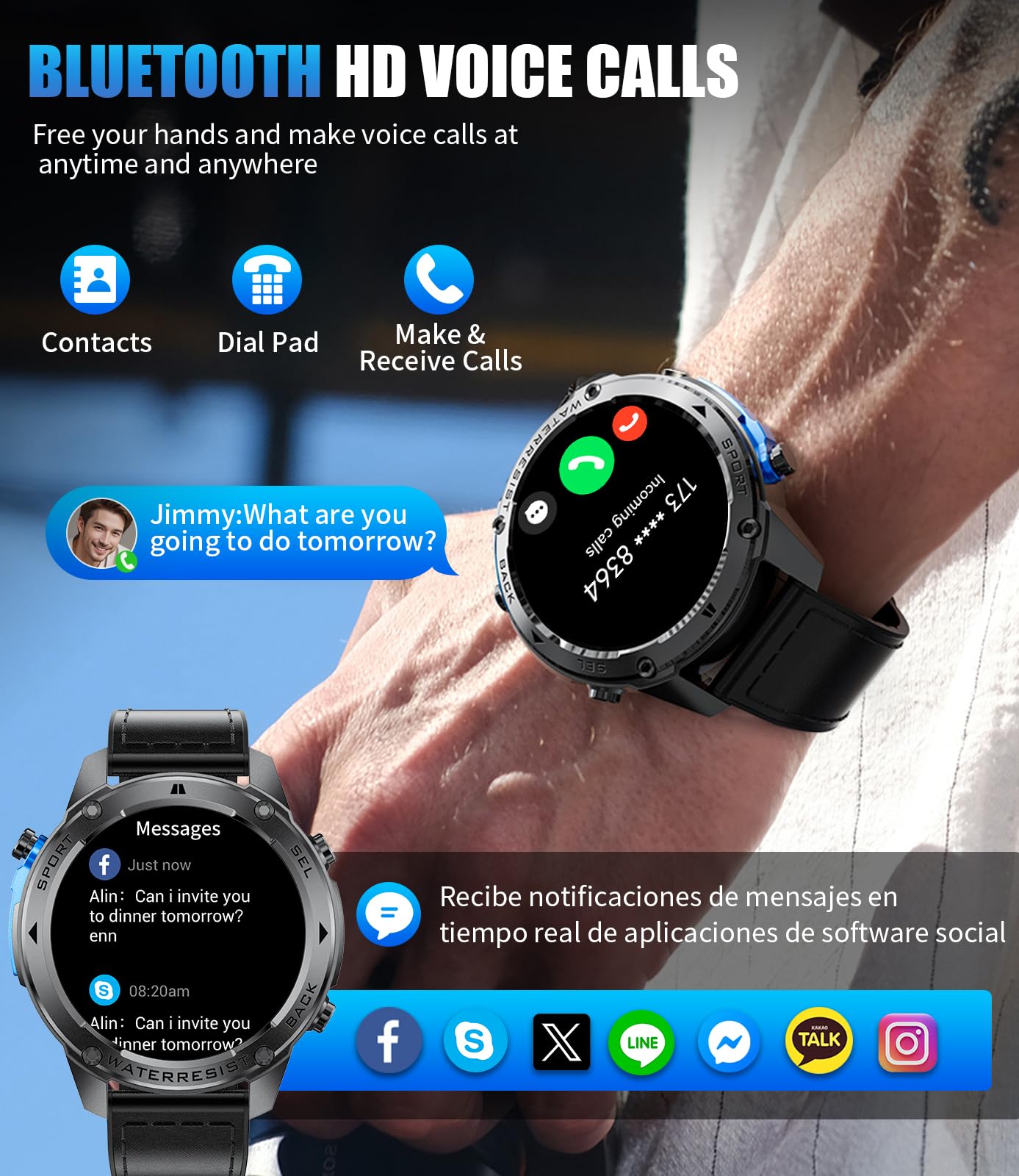 Foto 3 pulgar | Reloj Inteligente Lige Gps Militar 170 Modos - Venta Internacional