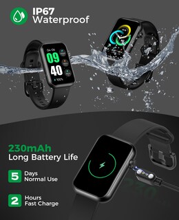 Foto 5 | Reloj Smartwatch Egqinr Negro con Bluetooth-Venta Internacional