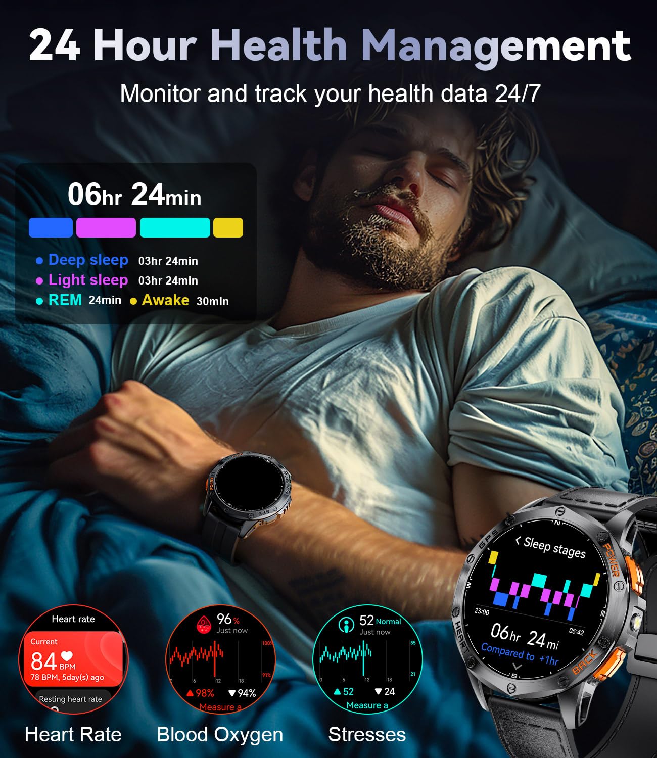 Foto 7 pulgar | Reloj Smartwatch Lige Negro para Hombre-Venta Internacional