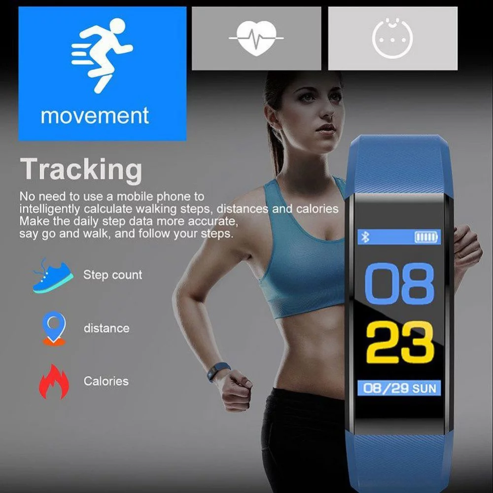 Foto 7 | Reloj Inteligente Fitness Tracker a Prueba de Agua - Venta Internacional