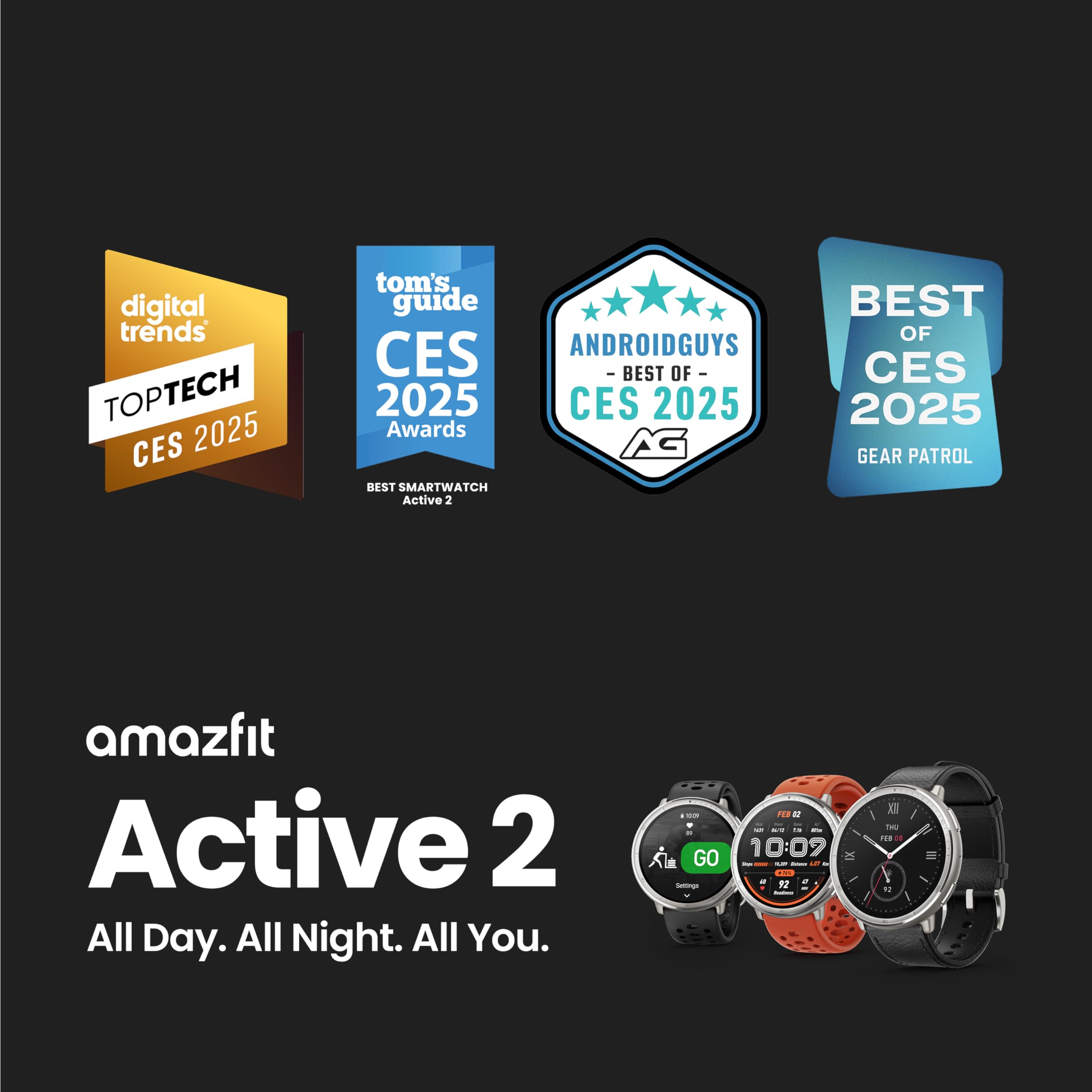 Foto 3 pulgar | Reloj Inteligente Amazfit Active 2 44 Mm, Batería De 10 Días, Negro - Venta Internacional.