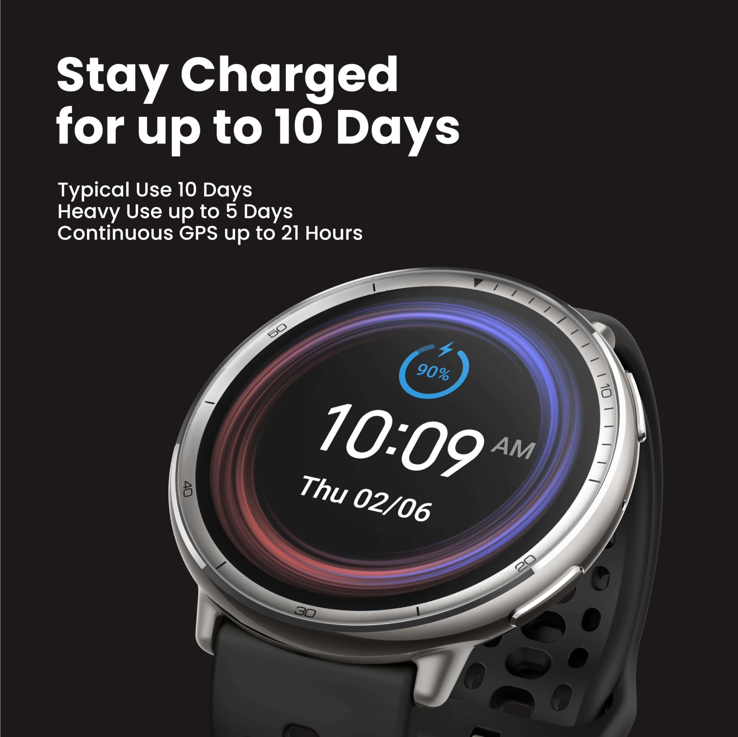 Foto 4 pulgar | Reloj Inteligente Amazfit Active 2 44 Mm, Batería De 10 Días, Negro - Venta Internacional.