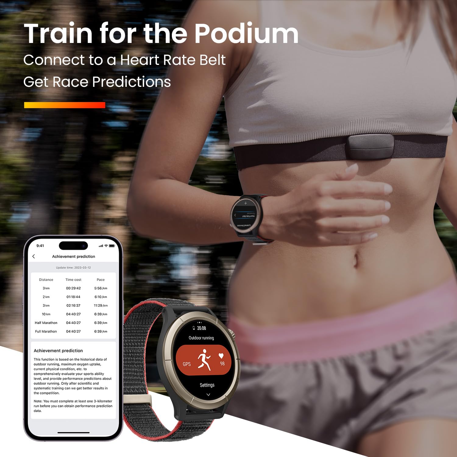 Foto 6 pulgar | Reloj Inteligente Amazfit Cheetah Pro De 47 Mm Para Correr Con Gps Durante 14 Días - Venta Internacional.