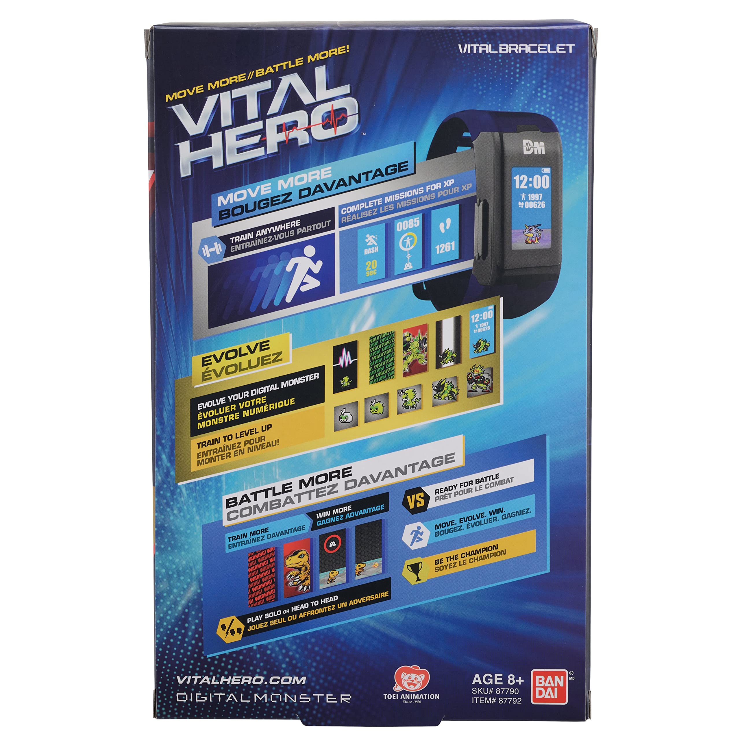 Foto 4 pulgar | Monitor De Actividad Física Bandai Namco Digimon Vital Hero Blue - Venta Internacional.