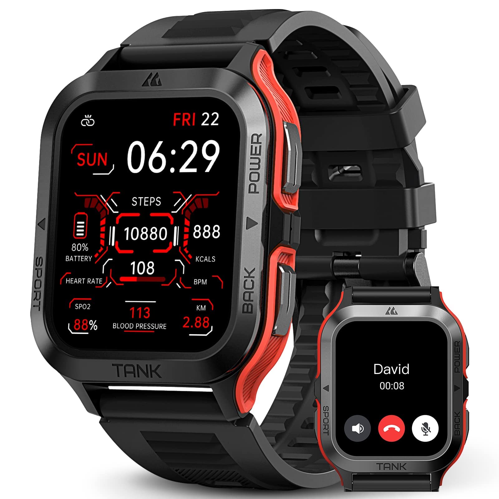 Foto 2 pulgar | Reloj Inteligente Amaztim M2 Para Hombre Con Batería De 60 Días, 50 M, Resistente Al Agua - Venta Internacional.