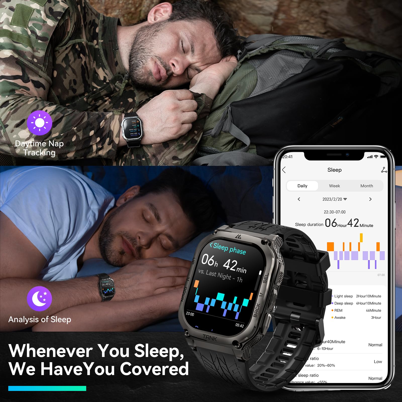 Foto 7 pulgar | Reloj Inteligente Amaztim M3, Batería De 60 Días, 50 M, Resistente Al Agua - Venta Internacional.