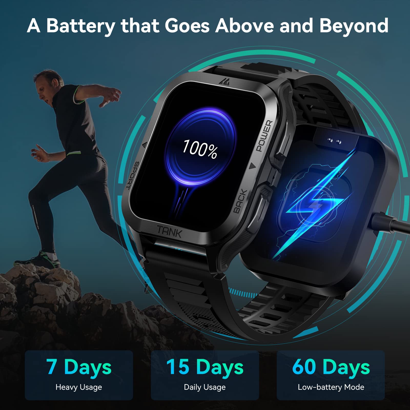 Foto 5 pulgar | Reloj Inteligente Amaztim M2, Batería De 60 Días, 50 M, Resistente Al Agua - Venta Internacional.
