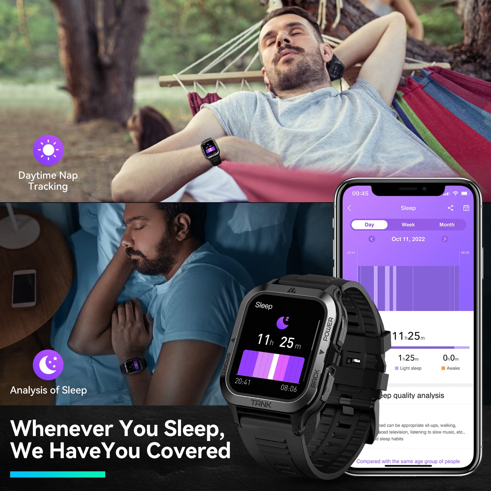 Foto 7 | Reloj Inteligente Amaztim M2, Batería De 60 Días, 50 M, Resistente Al Agua - Venta Internacional.
