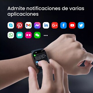 Foto 7 | Smartwatch Reloj Inteligente Llamada 1.85'' Filwans Gts Mini Color Blanco