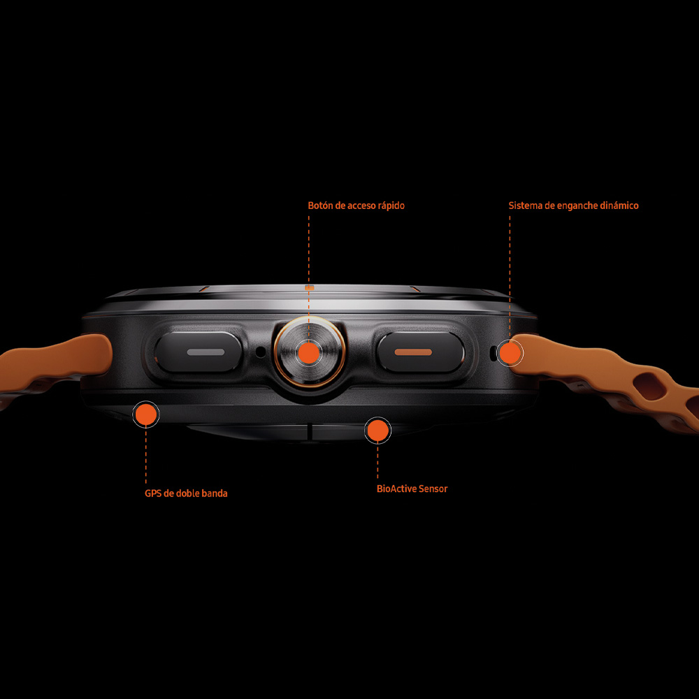 Foto 6 pulgar | Samsung Galaxy Watch Ultra 47mm Lte Plata Titanium Correa Negra