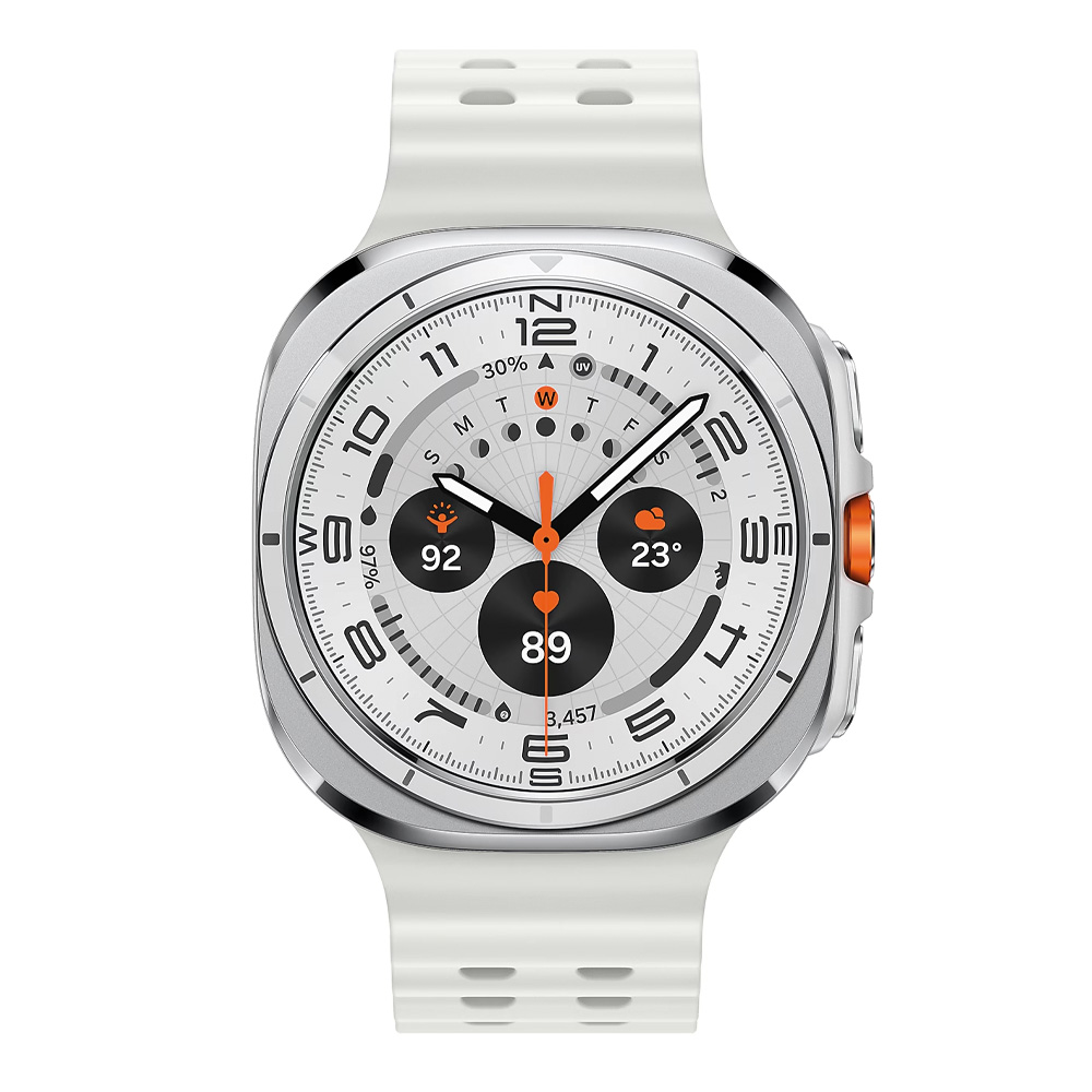 Foto 3 pulgar | Samsung Galaxy Watch Ultra 47mm Lte Plata Titanium Correa Blanca