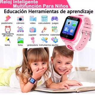 Foto 3 | Reloj Inteligente Para Niños Con Música Y Cámara Y 18 Juegos Eo Safe Imports Esi-14616-1 Rosa