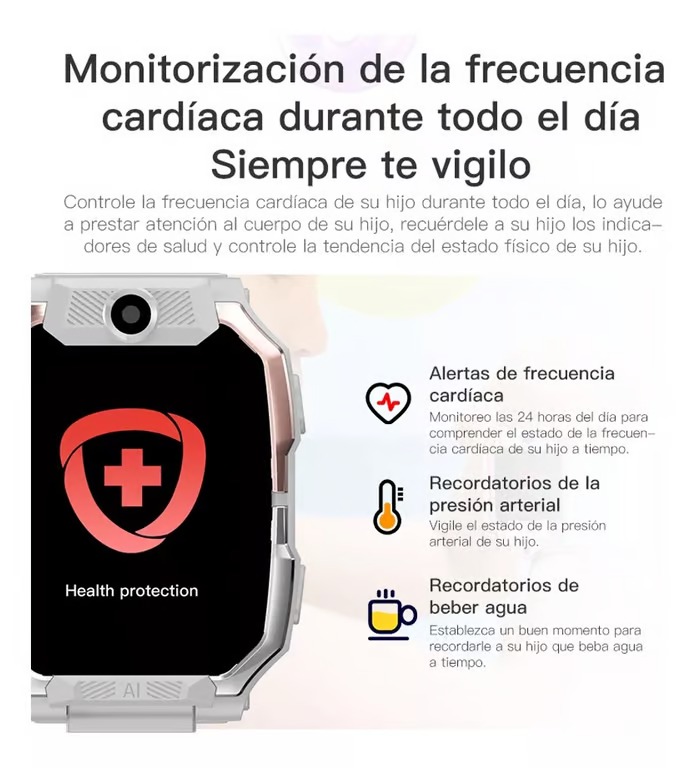 Foto 5 | Reloj Inteligente Para Niños 4g Gps Wifi Video Llamada Teléfono