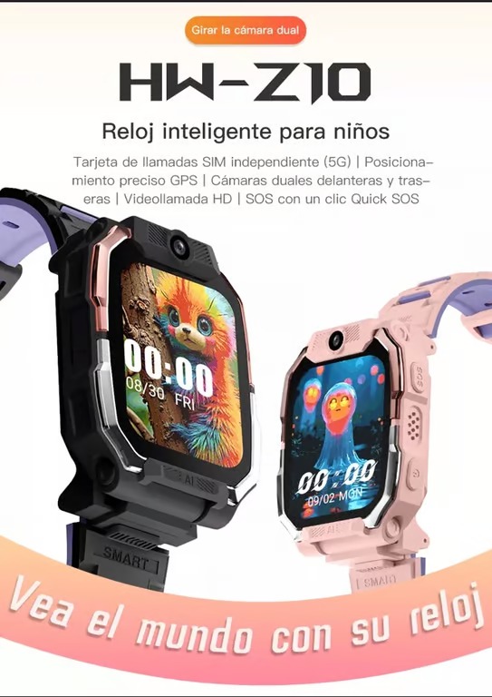 Foto 7 | Reloj Inteligente Para Niños 4g Gps Wifi Video Llamada Teléfono