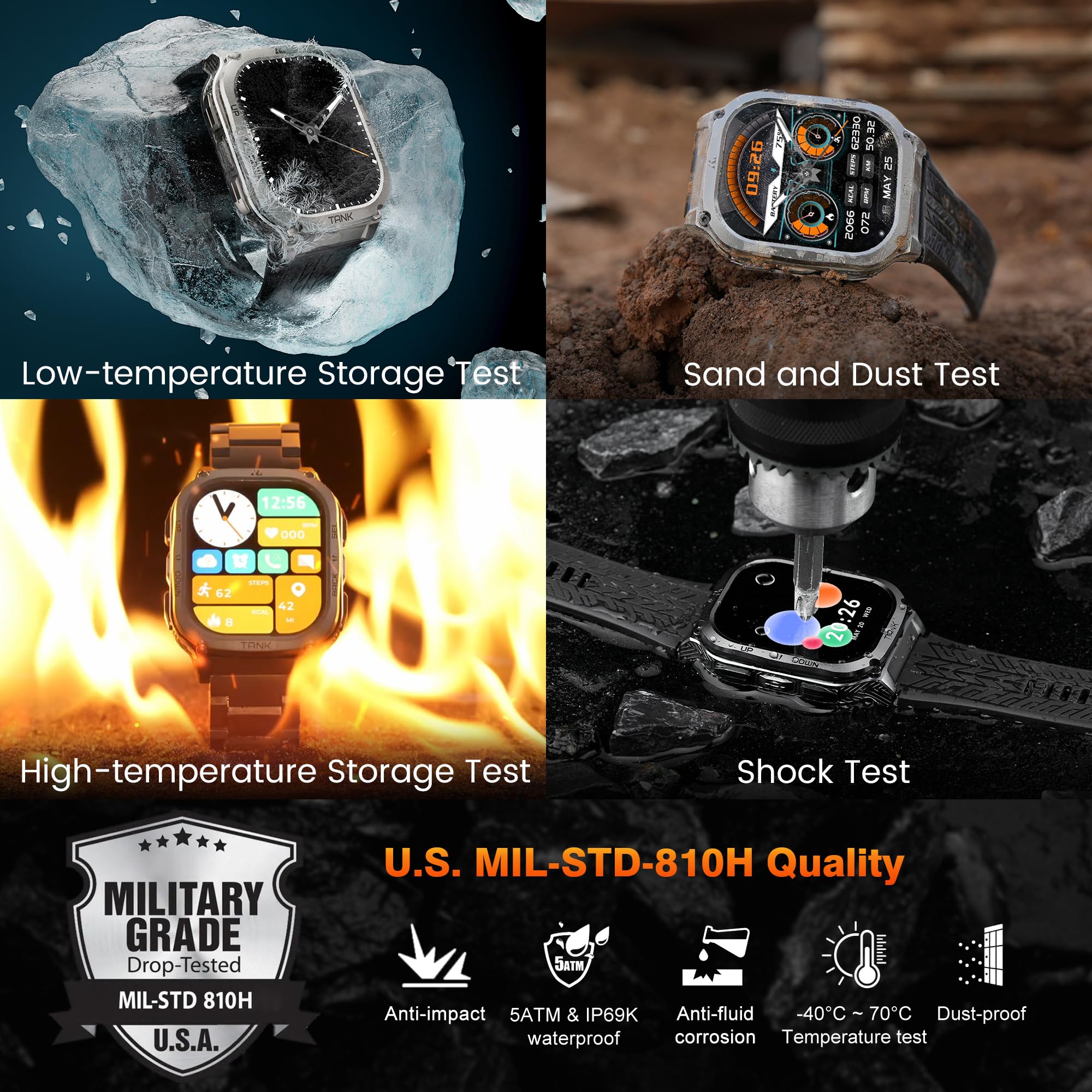 Foto 2 | Reloj Inteligente Amaztim Military M3 Ultra Gps 50 M Resistente al Agua - Venta Internacional