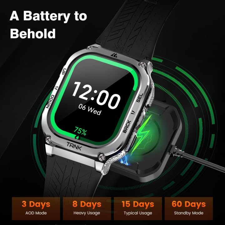 Foto 8 pulgar | Reloj Inteligente Amaztim Military M3 Ultra Gps 50 M Resistente al Agua - Venta Internacional