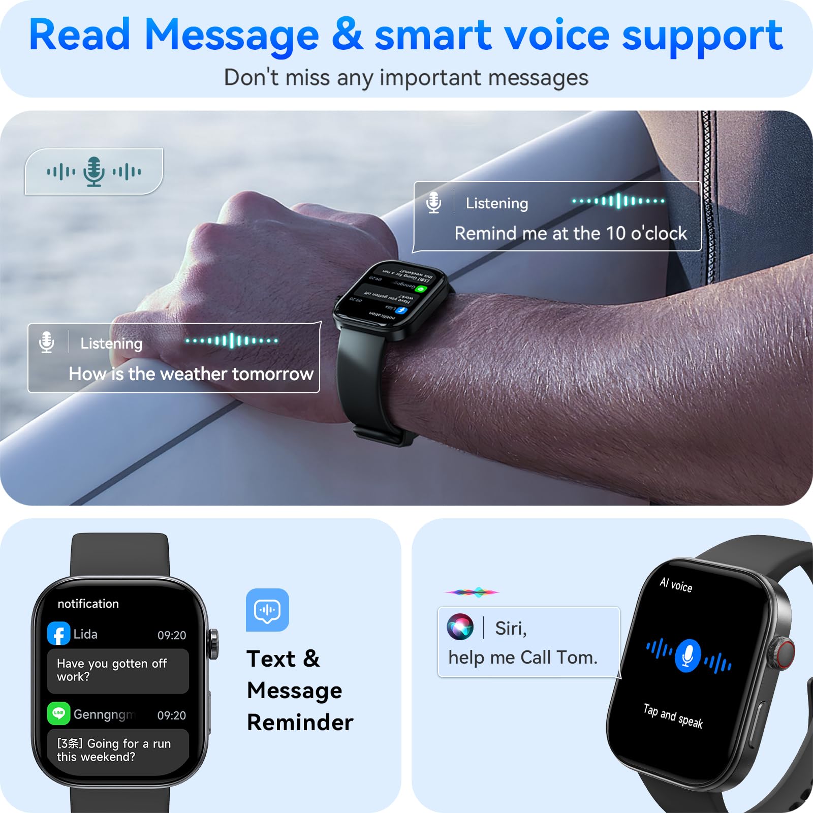 Foto 4 pulgar | Reloj Inteligente Aeac con Pantalla Amoled Resistente al Agua - Venta Internacional