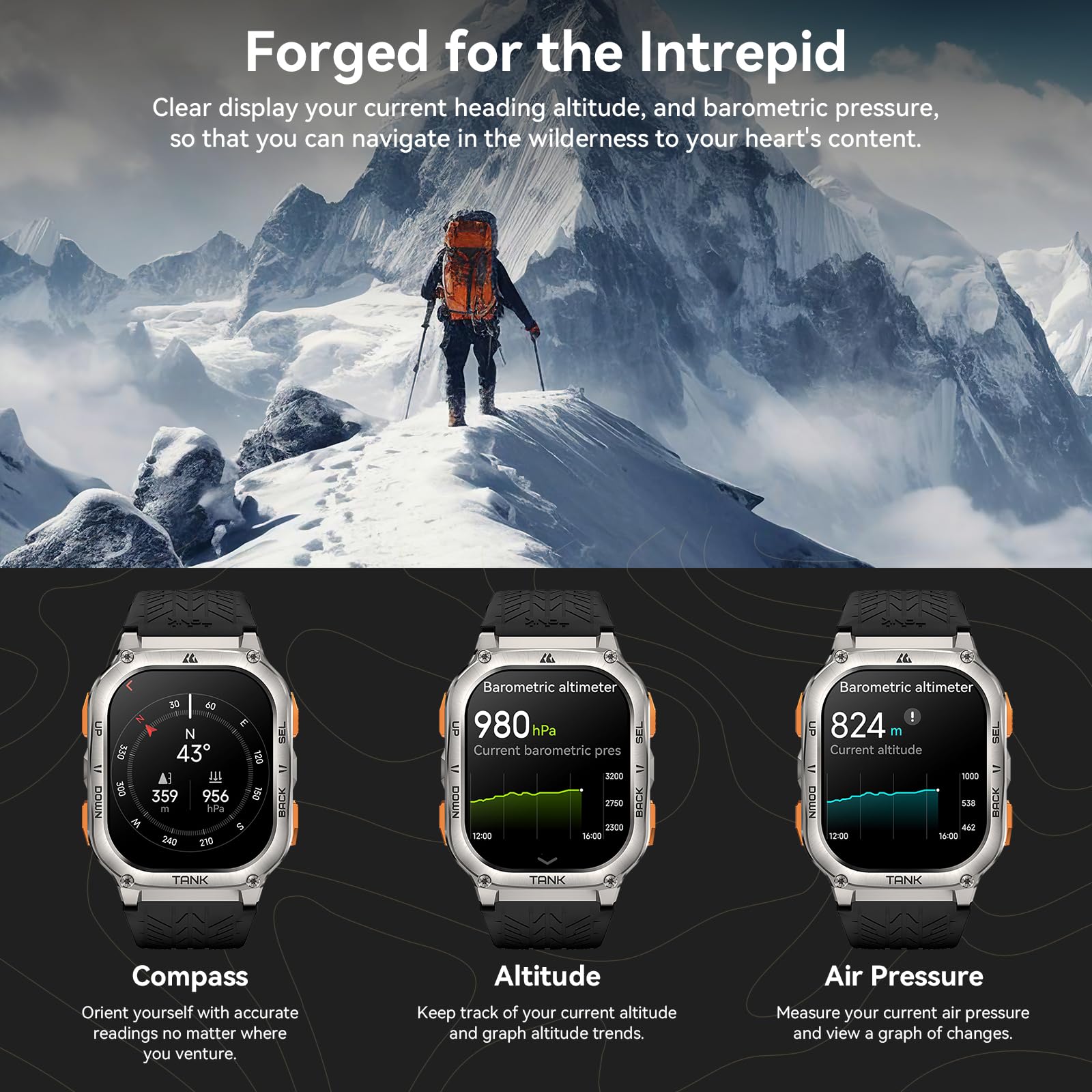 Foto 4 | Reloj Inteligente Amaztim Military M3 Ultra Gps 50 M Resistente al Agua - Venta Internacional
