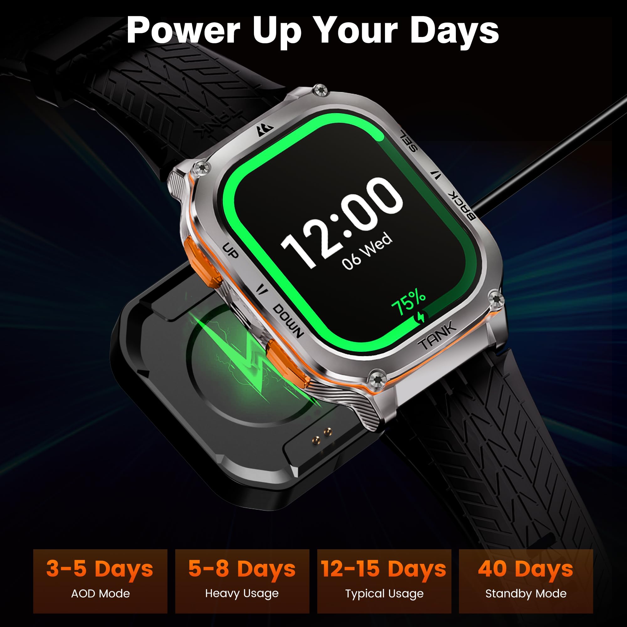 Foto 6 pulgar | Reloj Inteligente Amaztim Military M3 Ultra Gps 50 M Resistente al Agua - Venta Internacional