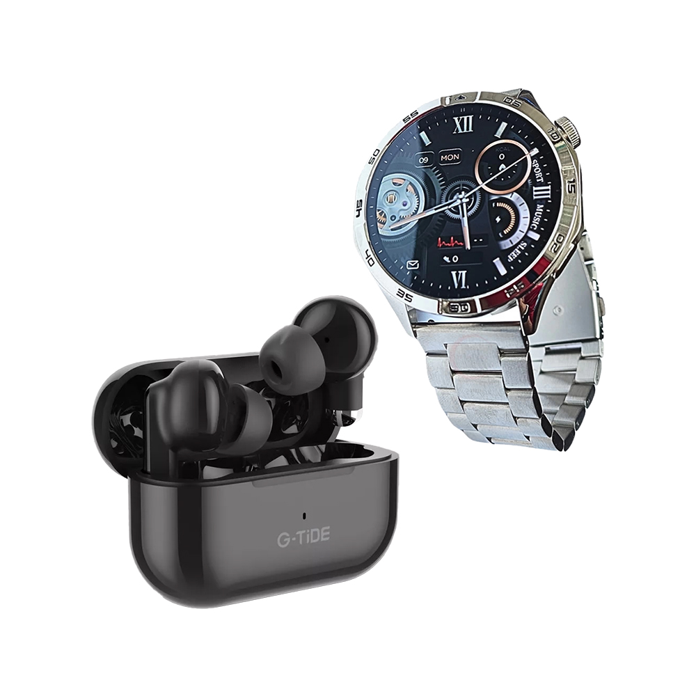 Foto 3 pulgar | Smartwatch G-tide Power Plata Acero Hombre+ Audífonos L22